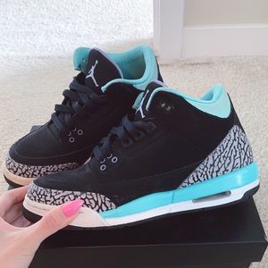 Air jordan 3 retro gg bleached turqoise sneakers